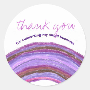 Customer thank you classic round sticker