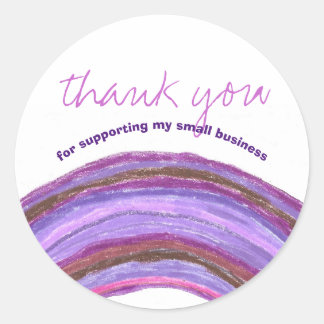 Customer thank you classic round sticker
