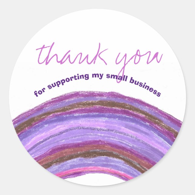 Customer thank you classic round sticker (Front)
