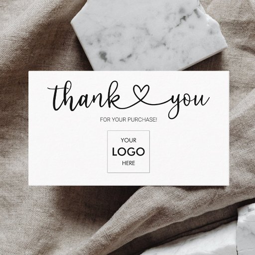 Customizable Customer Thank You Girly Heart Social Media Business Card