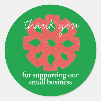 Customer Thank You - Holiday Sales Classic Round Sticker