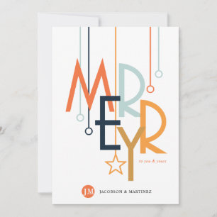 Customer Thank You Holiday Simple Merry Card