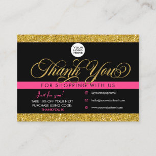 Customer Thank You Package Insert & Discount Card 