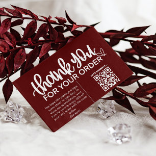 Customer Thank You Package Insert QR Code Coupon