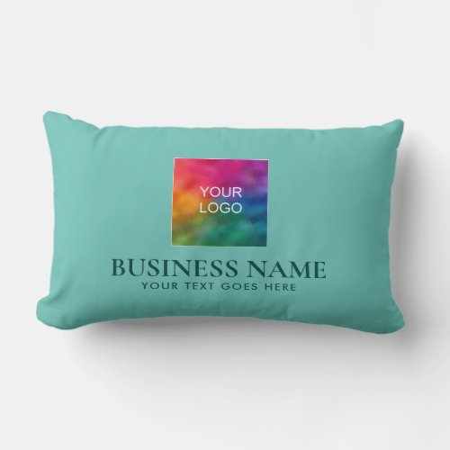 Customer Upload Logo Add Text Minimalist Template Lumbar Pillow