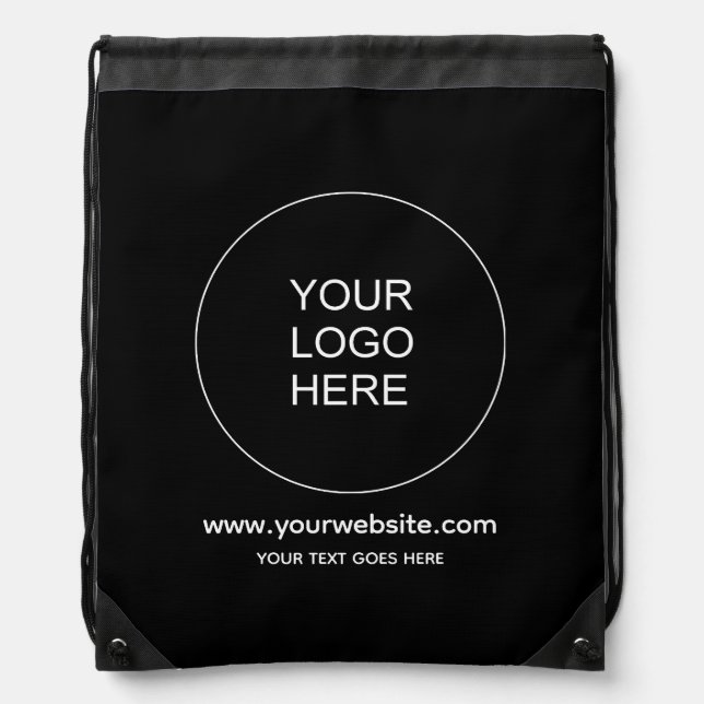 Customer Website Url Business Logo Company Name Drawstring Bag (Front)