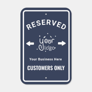 Customers Reserved Parking Metal Sign