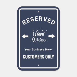 Customers Reserved Parking Metal Sign