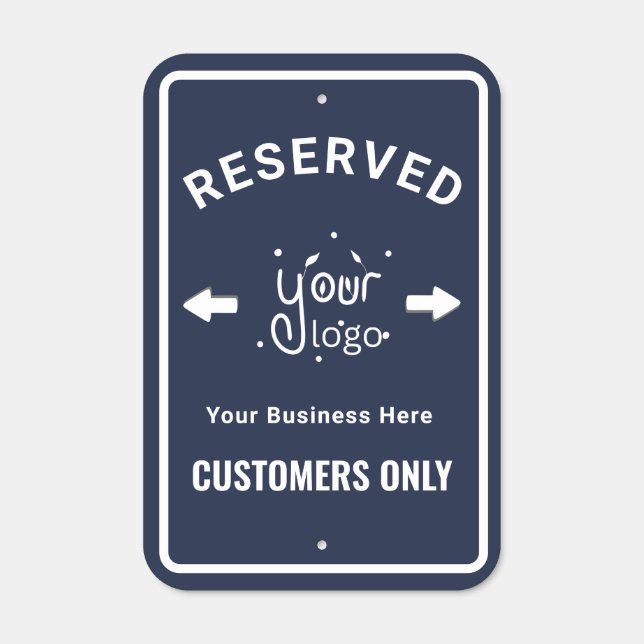 Customers Reserved Parking  Metal Sign (Front)