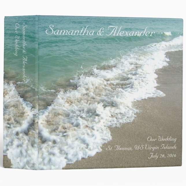 CustomInvites Destination or Cruise Wedding Binder (Front/Spine)