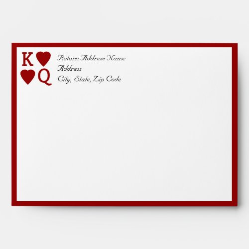 CustomInvites Playing Card KingQueen Envelopes
