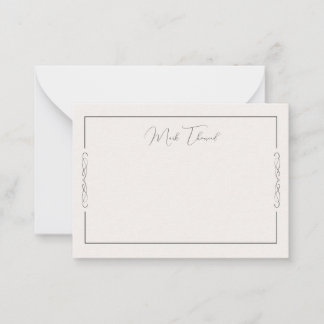 Customisabe Elegant Minimal Script Note Card