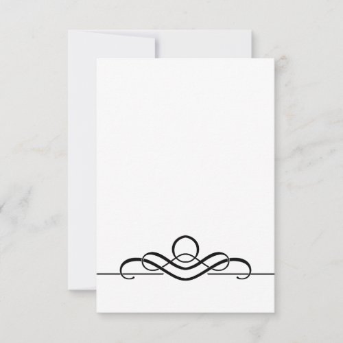 Customisable Blank Simple Place Card With Envelope
