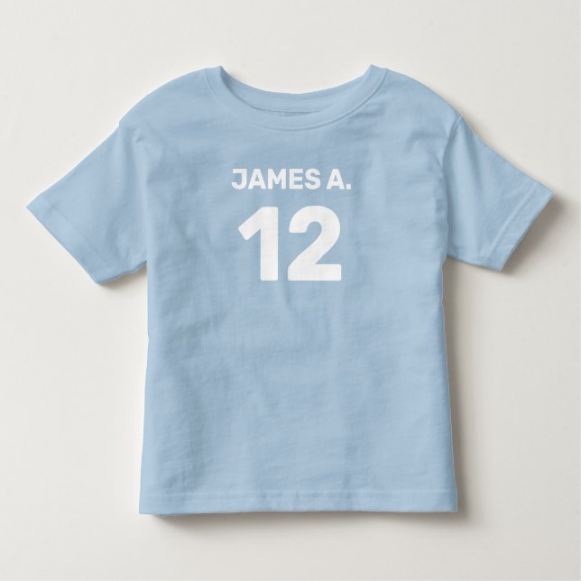 Customisable blue (front & back design) infant toddler t-shirt (Front)