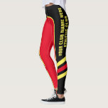 Customisable Bright Colour Side Band Leggings 1 at Zazzle
