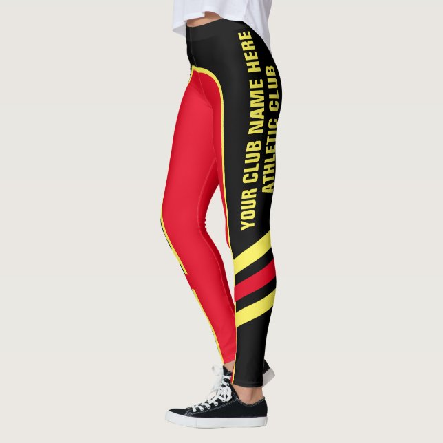 Customisable Bright Colour Side Band Leggings 1 (Left)