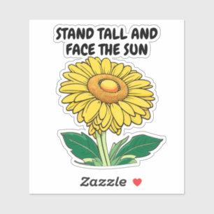 Customisable Cheerful Bright Yellow Sunflower Sticker