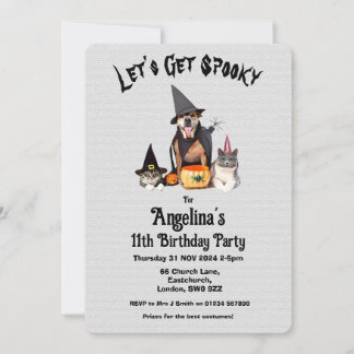 Customisable Child Costume Birthday Party Invitation
