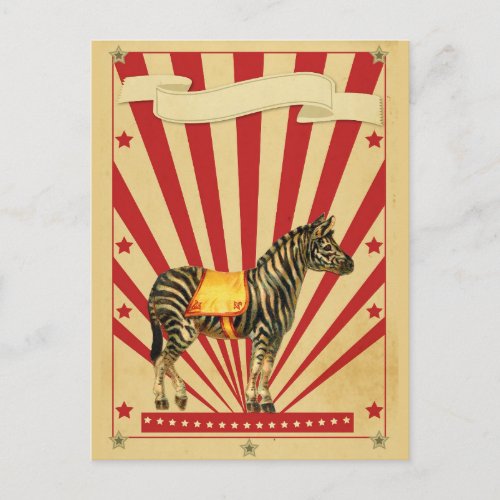 Customisable Circus Postcard