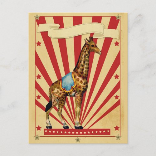 Customisable Circus Postcard