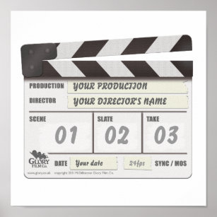 Customisable Clapperboard Print
