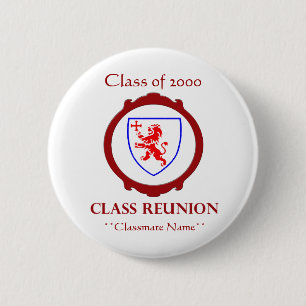 CUSTOMISABLE Class of 2000 Reunion Name Badge Button