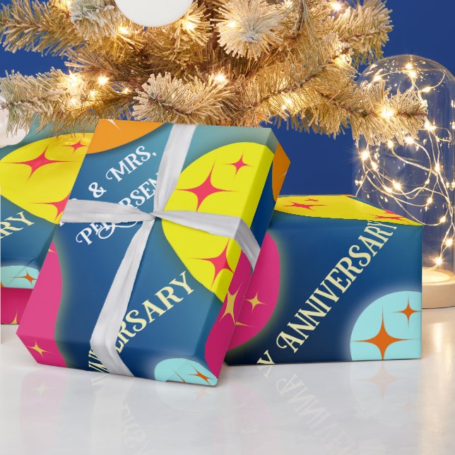 Customisable Colorful Abstract Wrapping Paper (Holidays)