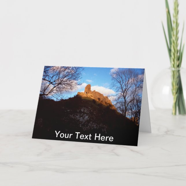 Customisable Corfe Castle Card (Front)