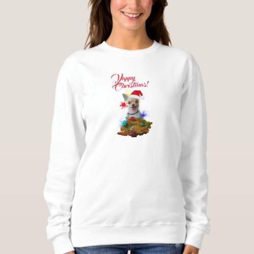 Customisable Cute Chihuahua Dog Yappy Christmas Sweatshirt