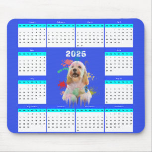 Customisable Cute Cockapoo Dog Calendar Mouse Pad