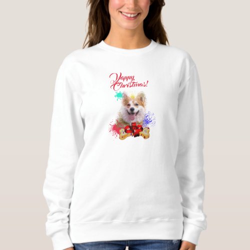 Customisable Cute Corgi Dog Yappy Christmas Sweatshirt