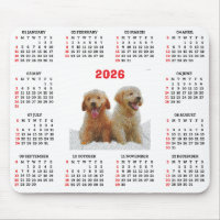 Customisable Cute Golden Retriever Dog Calendar 