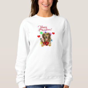 Customisable Cute Golden Retriever Yappy Christmas Sweatshirt
