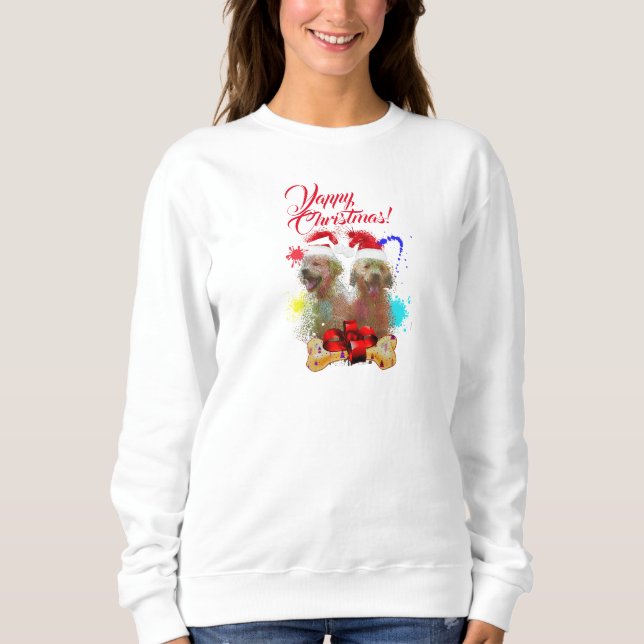 Customisable Cute Labrador Puppies Yappy Christmas Sweatshirt (Front)