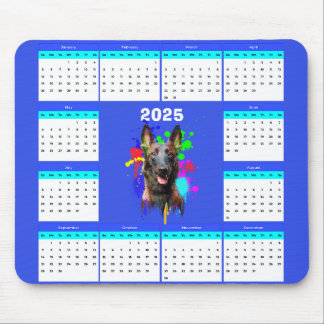 Customisable Cute Malinois Dog Calendar Mouse Pad
