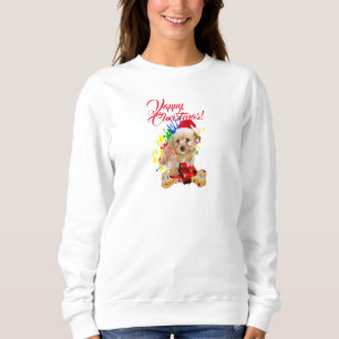 Customisable Cute Morkie Dog Yappy Christmas Sweatshirt