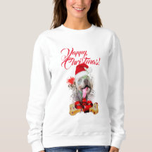 Customisable Cute Weimaraner Dog Yappy Christmas