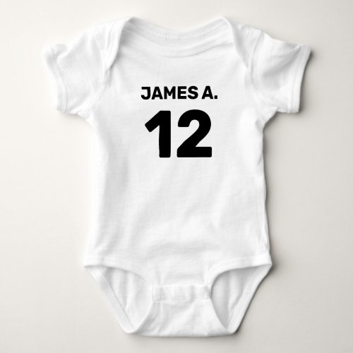 Customisable cute white front  back design baby bodysuit