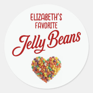 Customisable Favorite Jelly Beans Classic Round Sticker