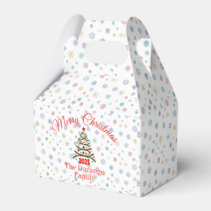 Customisable Festive Xmas Tree Christmas Party Favor Boxes