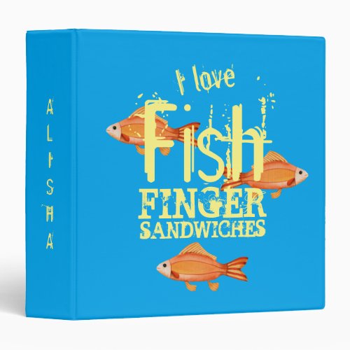 Customisable Fishfinger Sandwich 3 Ring Binder