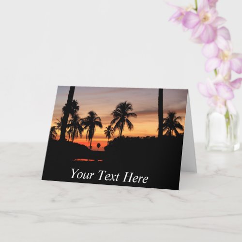 Customisable Florida sunset Card