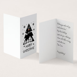 Customisable Folded Christmas Greeting Card