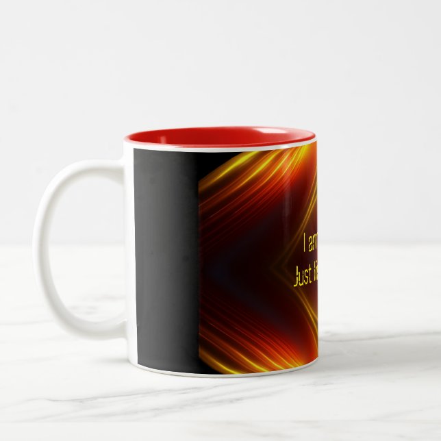 Customisable fun message Two-Tone coffee mug (Left)