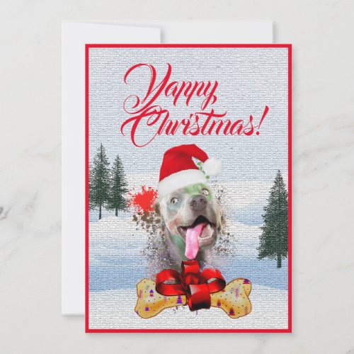 Customisable Funny Weimaraner Dog Christmas Card