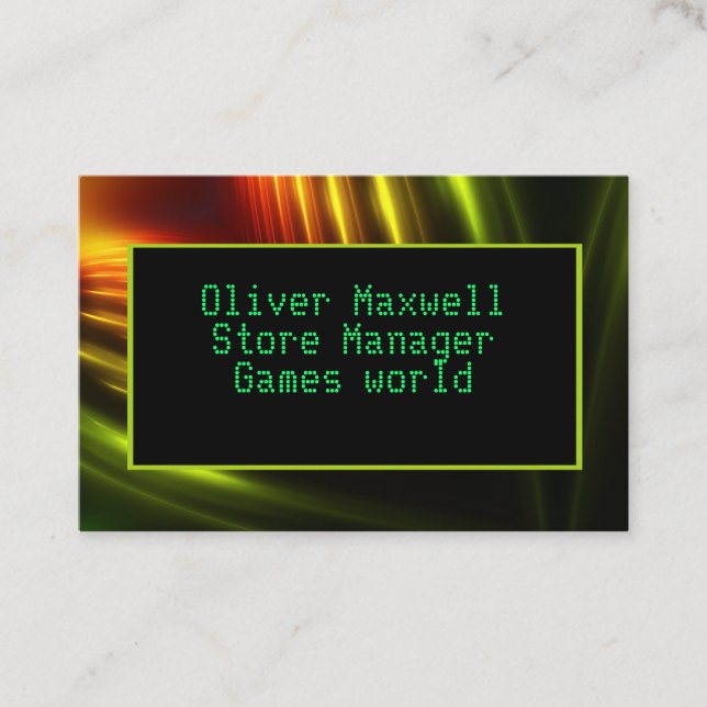 Customisable futuristic space abstract business ca card (Front)