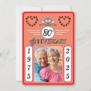 Customisable Golden Jubilee 50th Anniversary Card