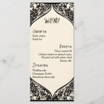 Customisable Gothic Wedding Menu