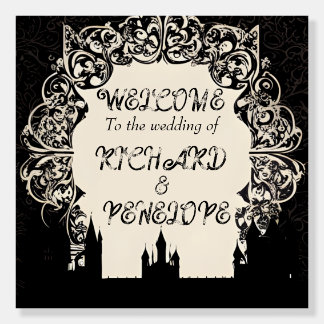 Customisable Gothic Wedding Sign
