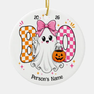 Customisable Halloween BOO Ceramic Ornament